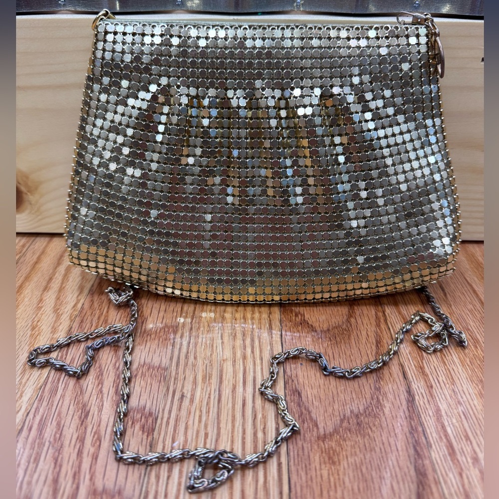 Vintage Warren Reed Gold Mesh Chainmail Crossbody Evening Bag
